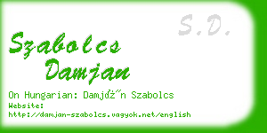 szabolcs damjan business card